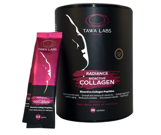 Tawa Labs’ Radiance Bioactive Collagen is a next generation game changer for all skin types, enhancing a radiant aesthetic appearance while promoting skin health, inside and out. Its healthy aging properties promote smooth, hydrated, elastic skin.