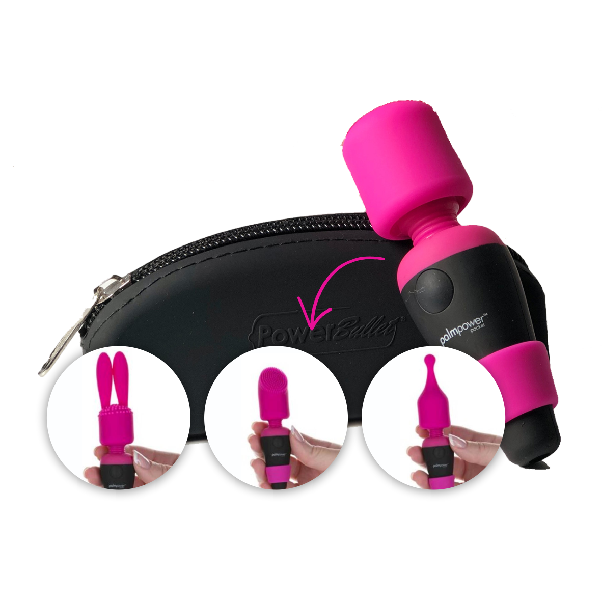 Swan PalmPower Pocket Massager + Heads (Optional)