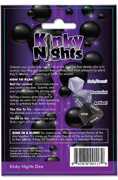 Kinky Nights Bondage Dare Dice